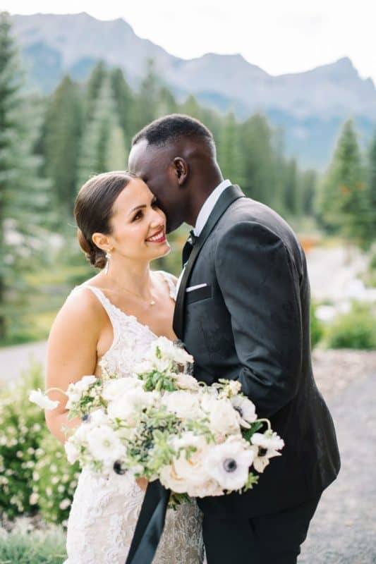 Canmore wedding The Malcolm luxury flowers Mountain Bride